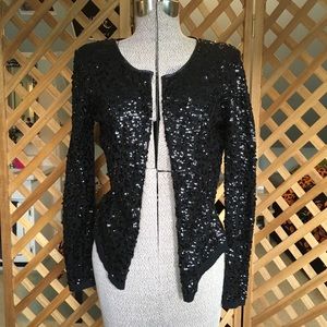 Black Sequin Open Cardigan H&M Medium
